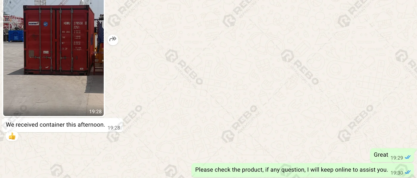 Singapore Customer Feedback to 1260 Ceramic Fiber Blanket